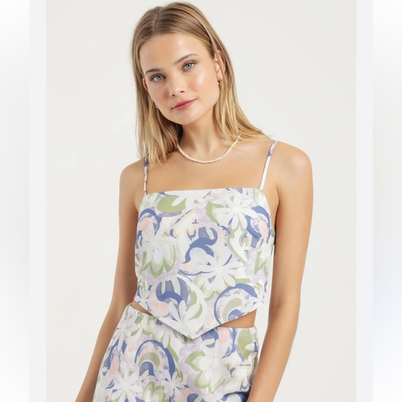 LULU AND ROSE Inez scarf crop top - Picture 1 of 11